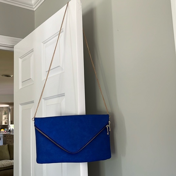Look at this super cute Royal Blue Envelope Clutch/Purse! - Picture 2 of 14
